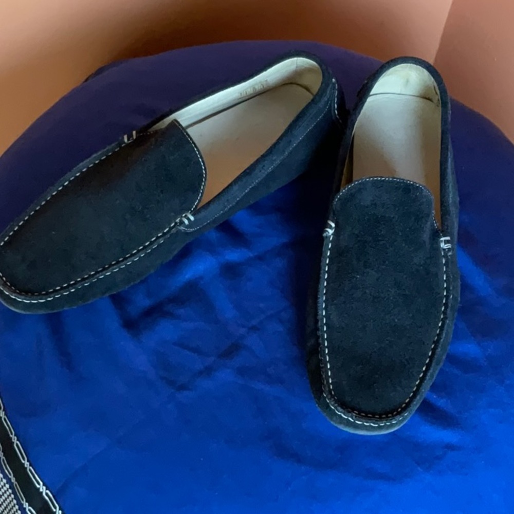 Joss Suede Black Loafers sz43